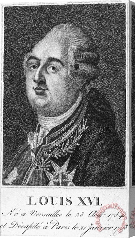 Others Louis Xvi (1754-1793) Stretched Canvas Painting / Canvas Art