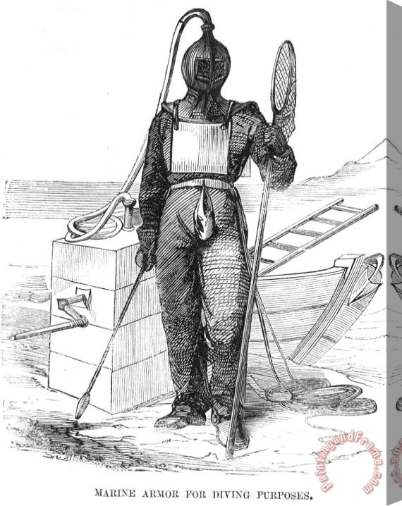 Others Marine Diver, 1853 Stretched Canvas Painting / Canvas Art