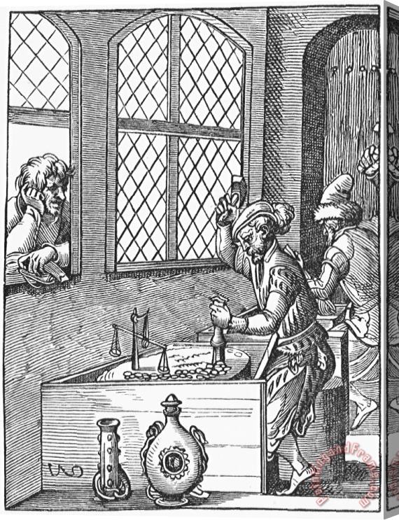 Others MINTING COINS, 16th CENTURY Stretched Canvas Print / Canvas Art