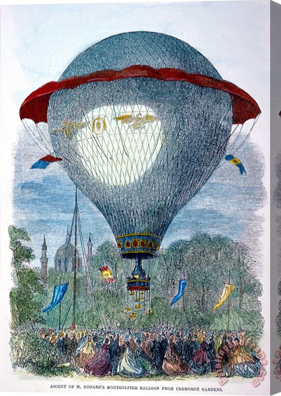 Others Montgolfier Balloon Stretched Canvas Print / Canvas Art