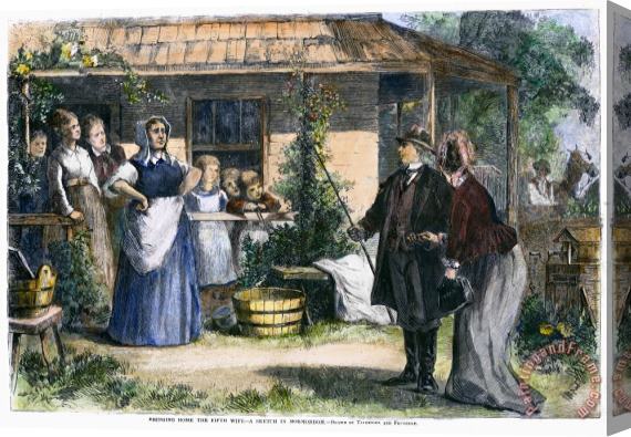 Others Mormon Wives, 1875 Stretched Canvas Print / Canvas Art