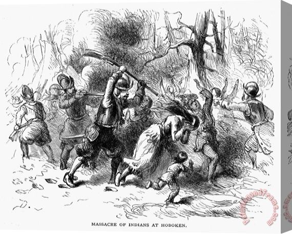 Others Native American Massacre, 1643 Stretched Canvas Print / Canvas Art