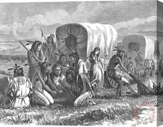 Others Native Americans: Gambling, 1870 Stretched Canvas Print / Canvas Art