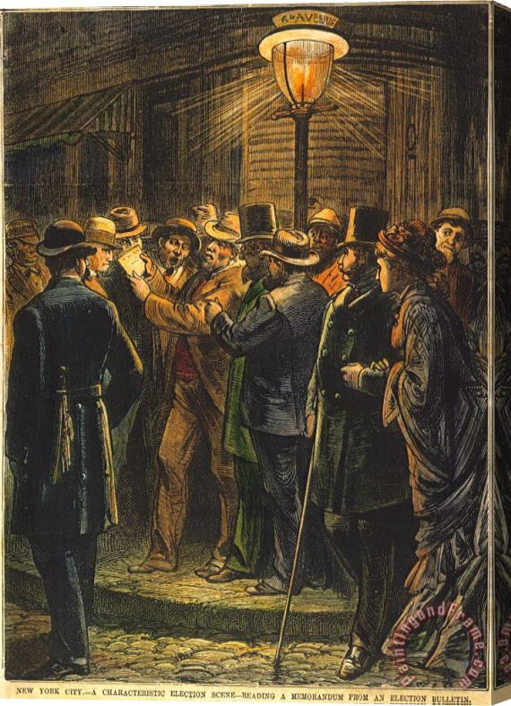Others New York: Election, 1876 Stretched Canvas Painting / Canvas Art
