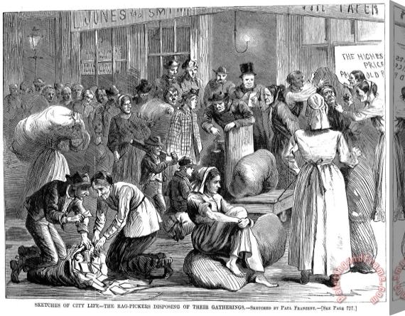 Others New York: Poverty, 1868 Stretched Canvas Painting / Canvas Art