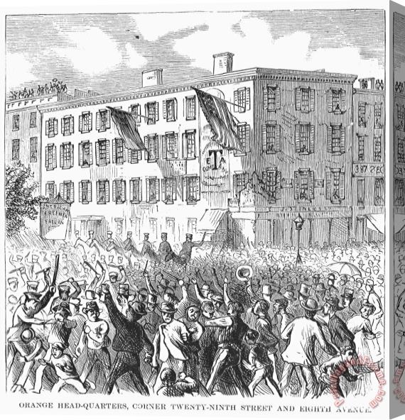 Others New York: Riot, 1871 Stretched Canvas Painting / Canvas Art
