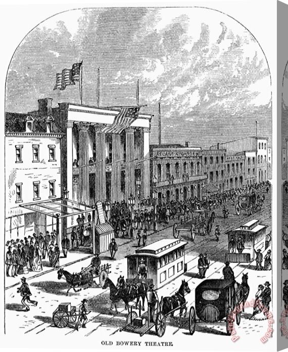 Others New York: The Bowery, 1871 Stretched Canvas Print / Canvas Art
