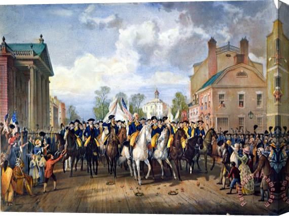 Others New York: Washington, 1783 Stretched Canvas Painting / Canvas Art