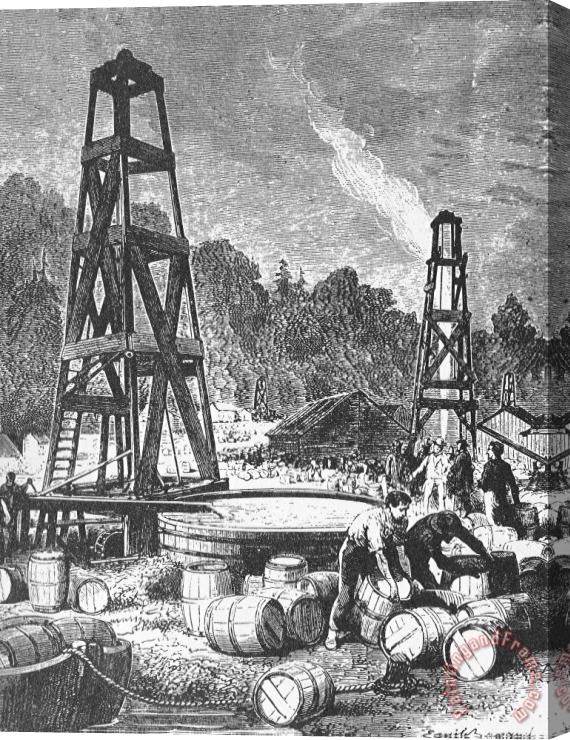 Others Oil Well, 19th Century Stretched Canvas Print / Canvas Art
