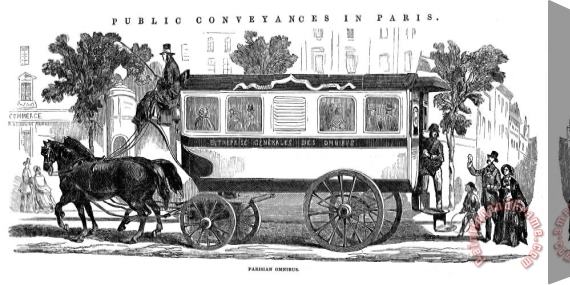 Others Paris Omnibus, 1853 Stretched Canvas Print / Canvas Art