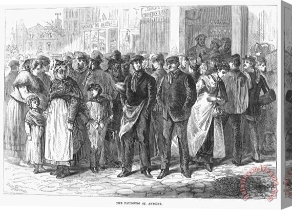 Others Paris: Workers, 1870 Stretched Canvas Painting / Canvas Art