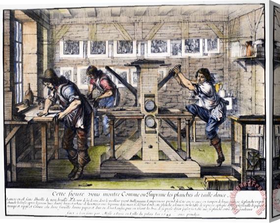 Others Parisian Print Shop, 1643 Stretched Canvas Print / Canvas Art