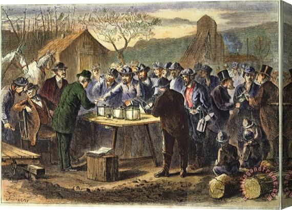 Others Pennsylvania: Voting, 1872 Stretched Canvas Print / Canvas Art