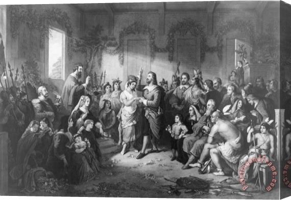 Others Pocahontas (1595?-1617) Stretched Canvas Painting / Canvas Art