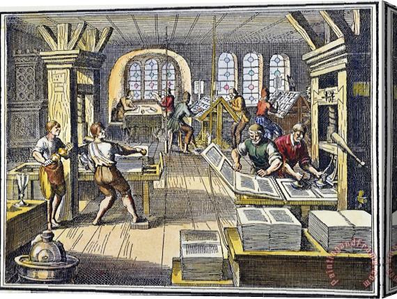 Others Printing Office, 1619 Stretched Canvas Print / Canvas Art