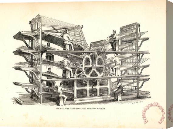 Others Printing Press, 1847 Stretched Canvas Painting / Canvas Art