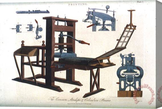 Others Printing Presses, 1826 Stretched Canvas Print / Canvas Art