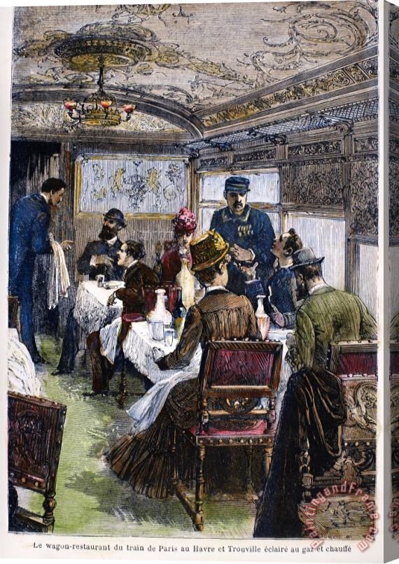 Others Railroad: Dining Car, 1880 Stretched Canvas Print / Canvas Art
