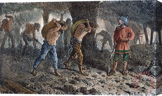 Others Roman Slavery: Coal Mine Stretched Canvas Painting / Canvas Art