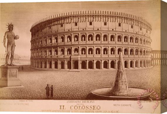 Others Rome: Colosseum Stretched Canvas Painting / Canvas Art
