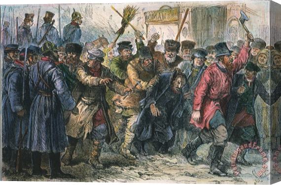 Others Russia: Pogrom, 1881 Stretched Canvas Print / Canvas Art