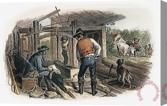 Others SAWMILL, c1870 Stretched Canvas Print / Canvas Art