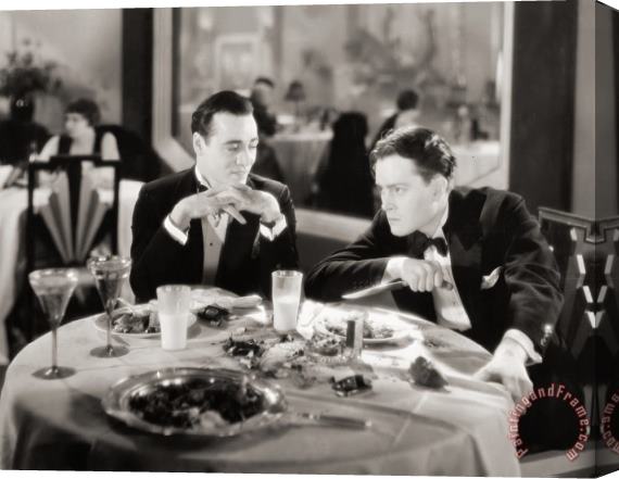 Others Silent Film: Restaurant Stretched Canvas Print / Canvas Art