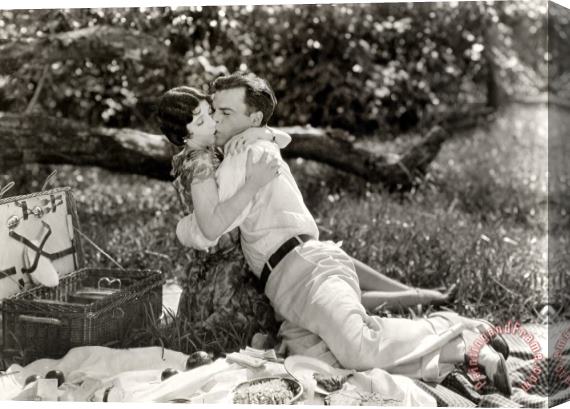 Others Silent Film Still: Picnic Stretched Canvas Print / Canvas Art