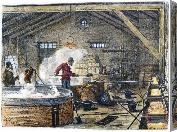 Others SOAP MANUFACTURE, c1870 Stretched Canvas Print / Canvas Art