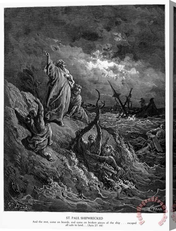Others St. Paul: Shipwreck Stretched Canvas Painting / Canvas Art