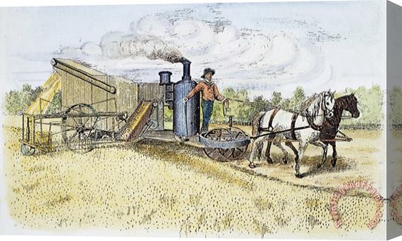 Others Steam Harvester, 1879 Stretched Canvas Print / Canvas Art