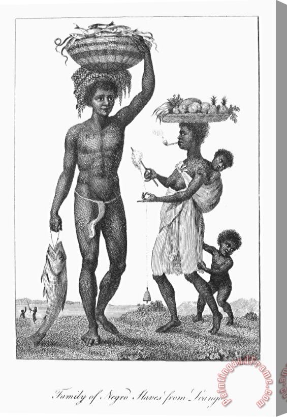 Others Surinam: Slave Family, 1796 Stretched Canvas Print / Canvas Art