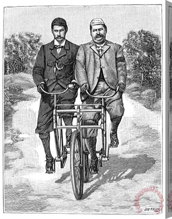 Others Tandem Bicycle, 1896 Stretched Canvas Print / Canvas Art
