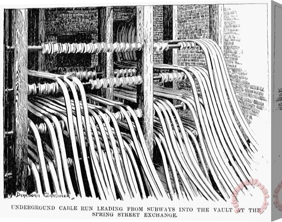 Others Telephone Cables, 1891 Stretched Canvas Print / Canvas Art