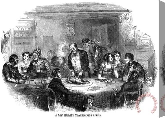 Others Thanksgiving Dinner, 1850 Stretched Canvas Print / Canvas Art
