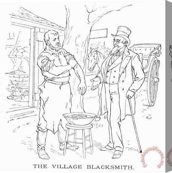 Others The Village Blacksmith Stretched Canvas Painting / Canvas Art