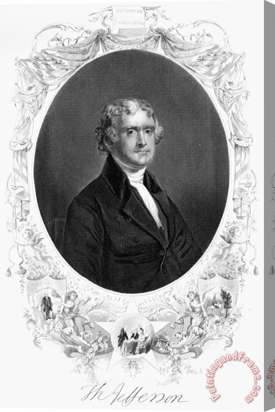 Others Thomas Jefferson (1743-1826) Stretched Canvas Print / Canvas Art