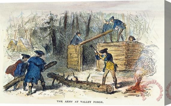 Others Valley Forge: Huts, 1777 Stretched Canvas Painting / Canvas Art