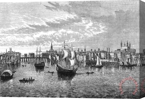 Others View Of London, 1550 Stretched Canvas Print / Canvas Art