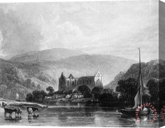Others Wales: Tintern Abbey Stretched Canvas Painting / Canvas Art