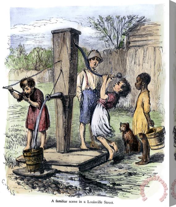 Others WATER PUMP, c1880 Stretched Canvas Print / Canvas Art