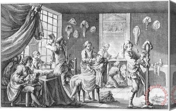 Others WIGMAKING, 18th CENTURY Stretched Canvas Print / Canvas Art