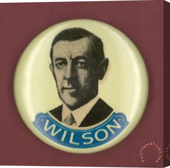 Others Wilson Campaign Button Stretched Canvas Print / Canvas Art