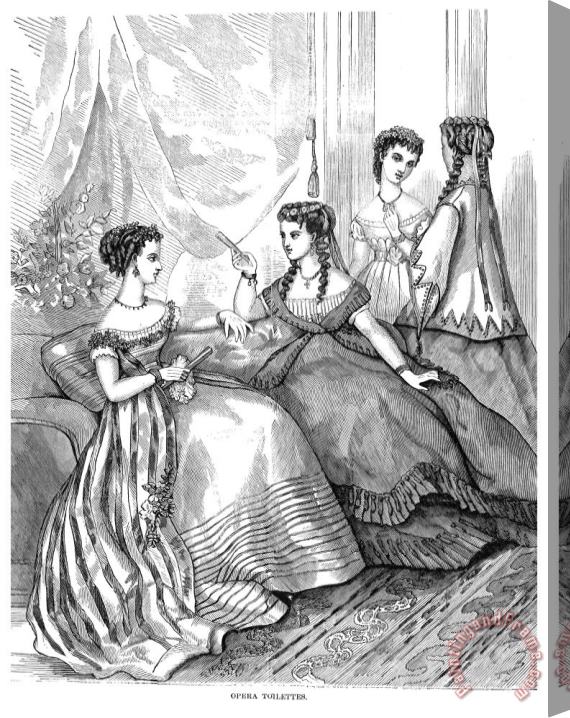 Others Womens Fashion, 1867 Stretched Canvas Print / Canvas Art