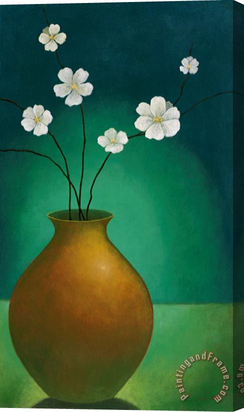 Pablo Esteban Vase And Flowers Stretched Canvas Print / Canvas Art