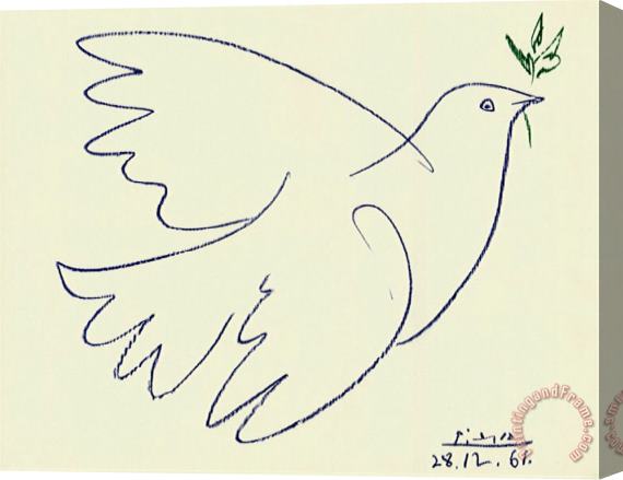 Pablo Picasso Blue Dove Stretched Canvas Print / Canvas Art