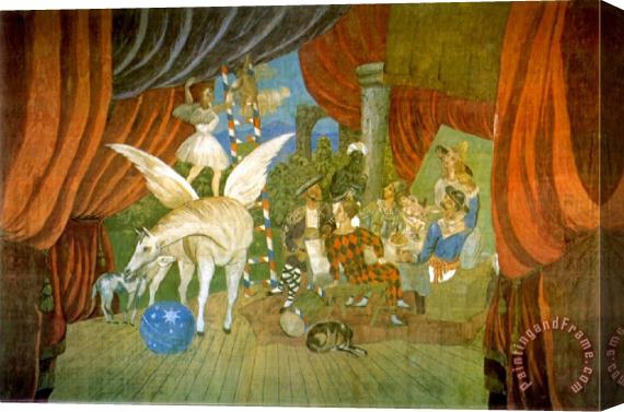 Pablo Picasso Curtain for The Ballet Parade 1917 Stretched Canvas Painting / Canvas Art