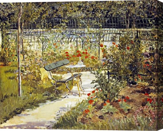 Pablo Picasso Edouard Manet Manet Garden 1881 Stretched Canvas Print / Canvas Art