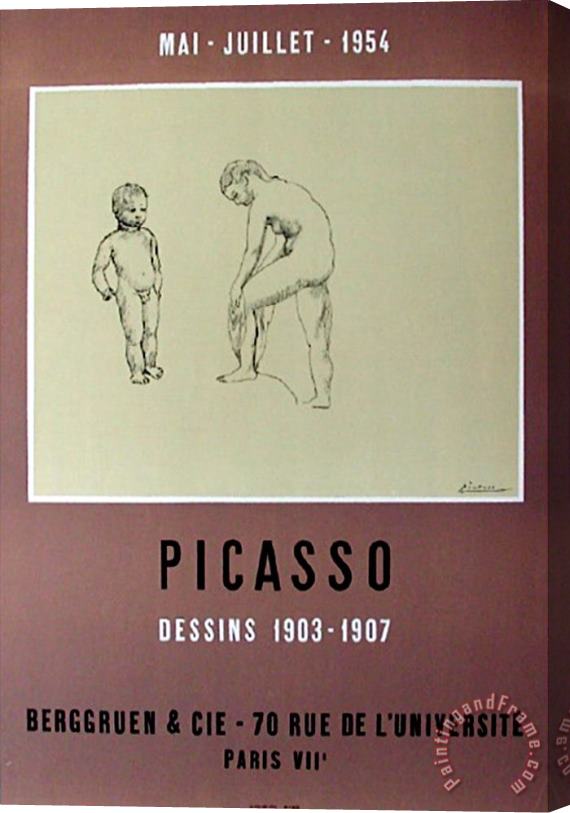 Pablo Picasso Expo 54 Galerie Berggruen Stretched Canvas Print / Canvas Art