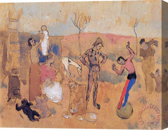 Pablo Picasso Family of Jugglers 1905 Stretched Canvas Print / Canvas Art